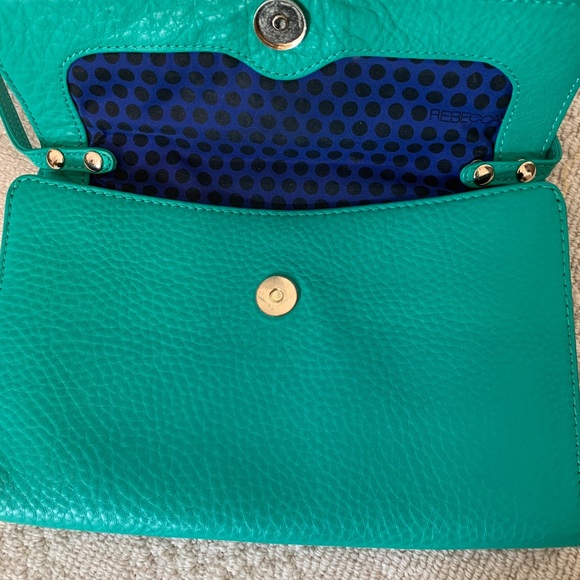 Rebecca Minkoff Turquoise Clutch w Strap - Picture 5 of 6